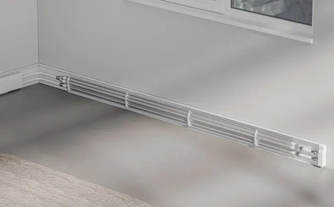 DFS-Corners plintversie voor verwarming langs de wand